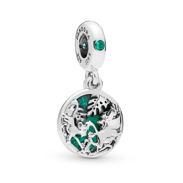 New Collection Sterling Silver Simba, Timon and Pumbaa Pendant Charm 798043NRG