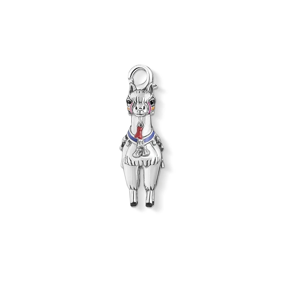 925 Sterling Silver Charm Thomas Multicolor Enamel Lama Pendant Charm 1694-664-7