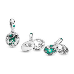 New Collection Sterling Silver Simba, Timon and Pumbaa Pendant Charm 798043NRG