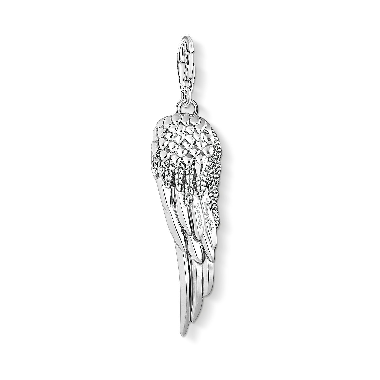 Sterling Silver Mixcolor CZ and Enamel Parrot Wing Charm Pendant Y0042-845-7