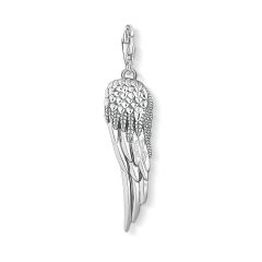 Sterling Silver Mixcolor CZ and Enamel Parrot Wing Charm Pendant Y0042-845-7