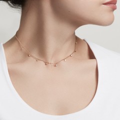 Landou Jewelry 925 Sterling Silver Garnet Droplet Necklace by Yard
