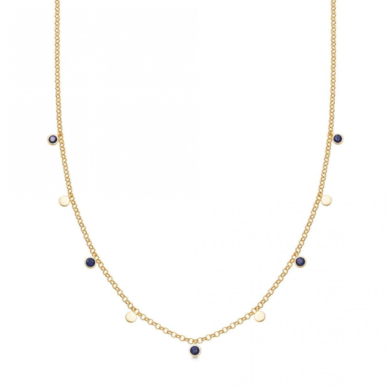 Landou Jewelry 925 Sterling Silver Garnet Droplet Necklace by Yard