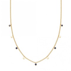 Landou Jewelry 925 Sterling Silver Garnet Droplet Necklace by Yard