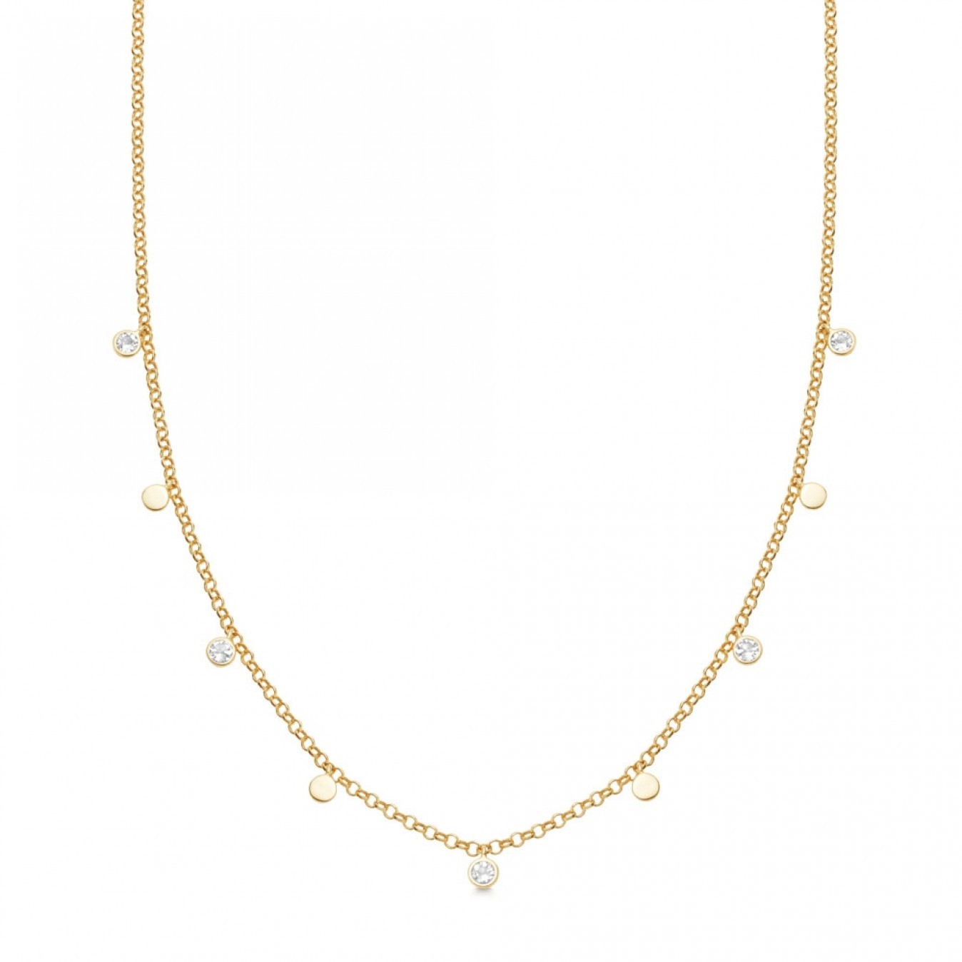 Landou Jewelry 925 Sterling Silver Garnet Droplet Necklace by Yard