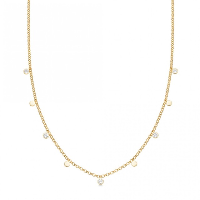 Landou Jewelry 925 Sterling Silver Garnet Droplet Necklace by Yard