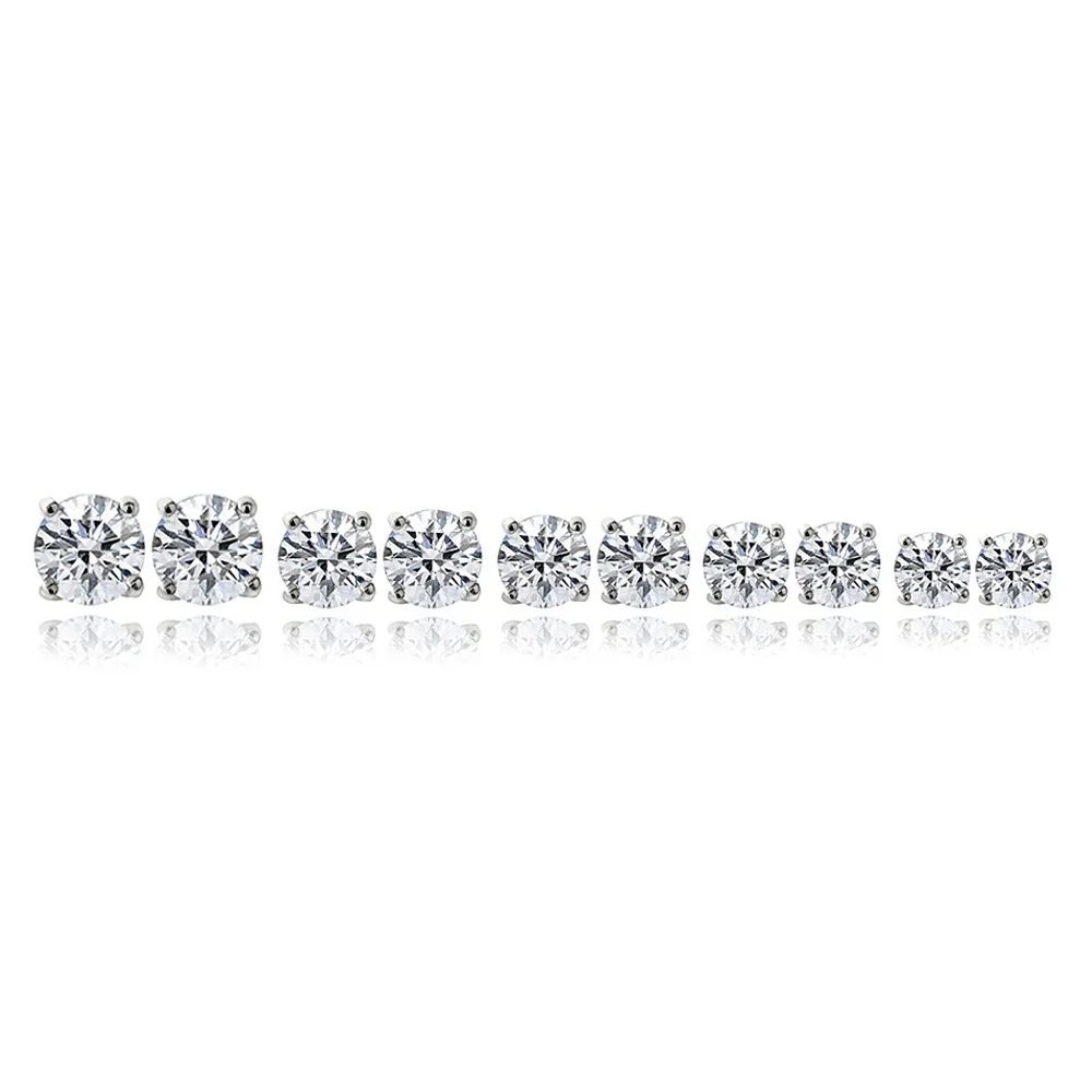 Landou Jewelry Sterling Silver Stud Earrings -Rose -Gold Plated Sterling Silver