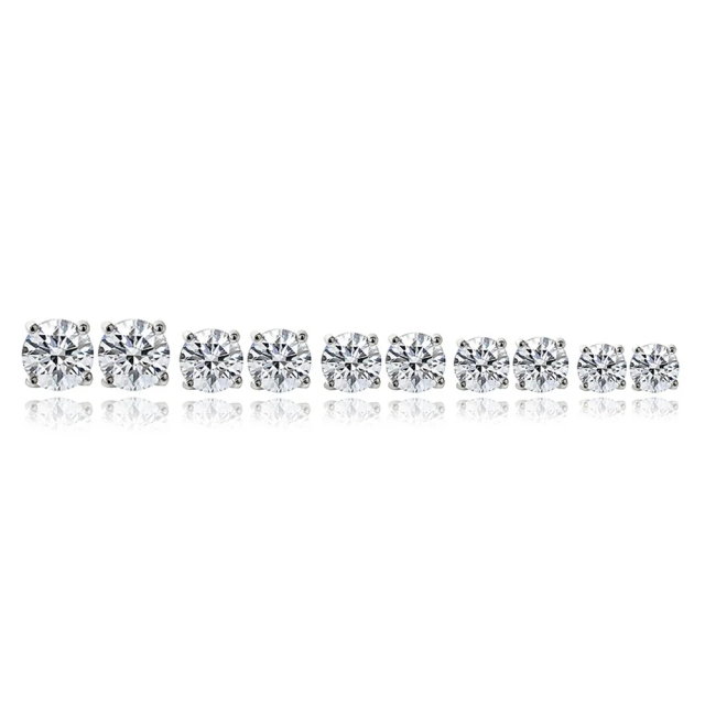 Landou Jewelry Sterling Silver Stud Earrings -Rose -Gold Plated Sterling Silver