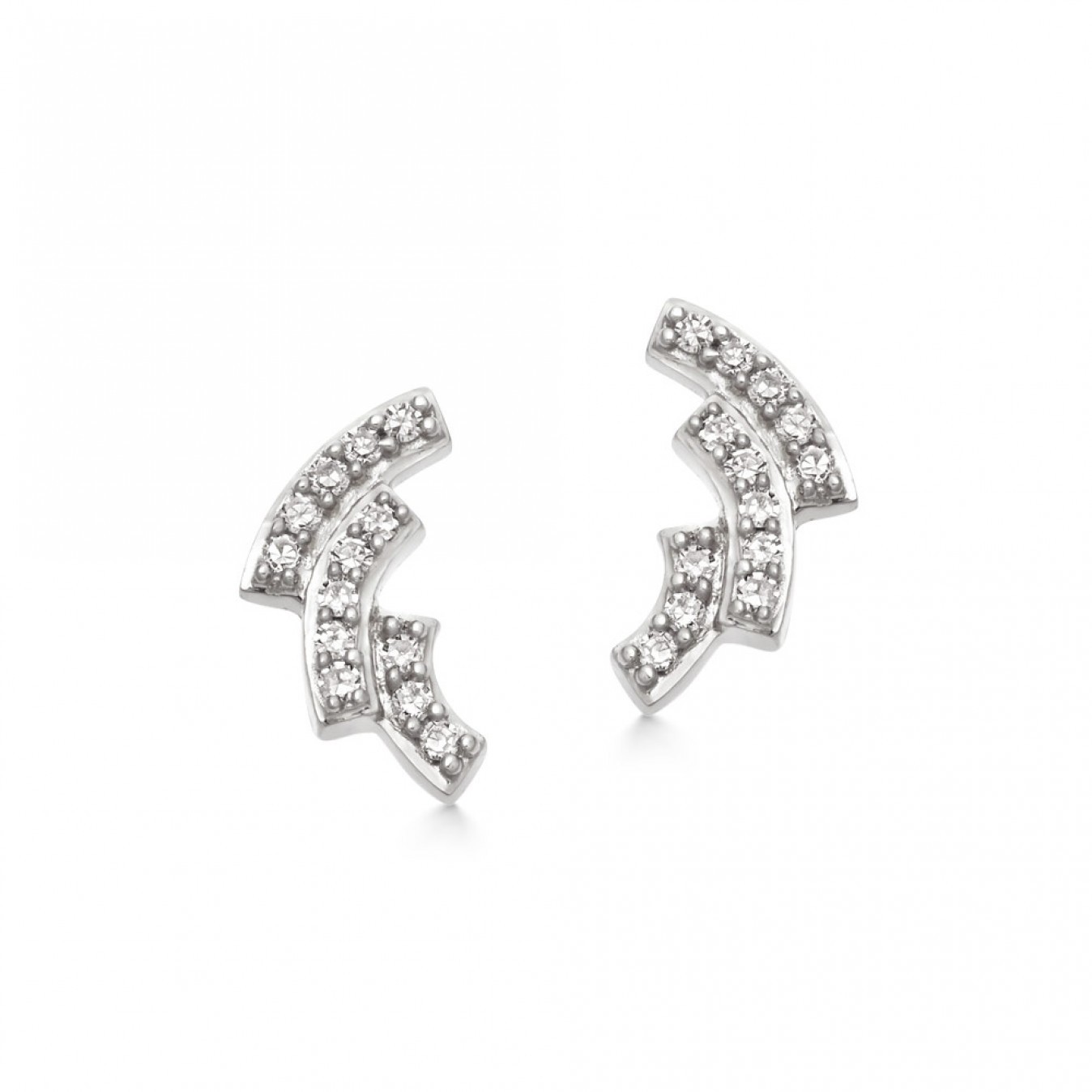 Round Cubic Zirconia Stud Earring for Women for Teen 14K Yellow Gold 925 Sterling Silver