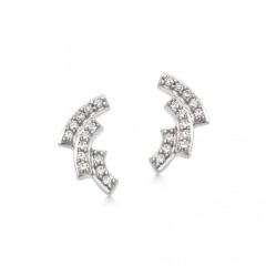 Round Cubic Zirconia Stud Earring for Women for Teen 14K Yellow Gold 925 Sterling Silver
