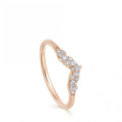 Landou Jewelry 925 Sterling Silver Cubic Zirconia CZ Setting Ring for Women for Teen