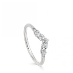 Landou Jewelry 925 Sterling Silver Cubic Zirconia CZ Setting Ring for Women for Teen