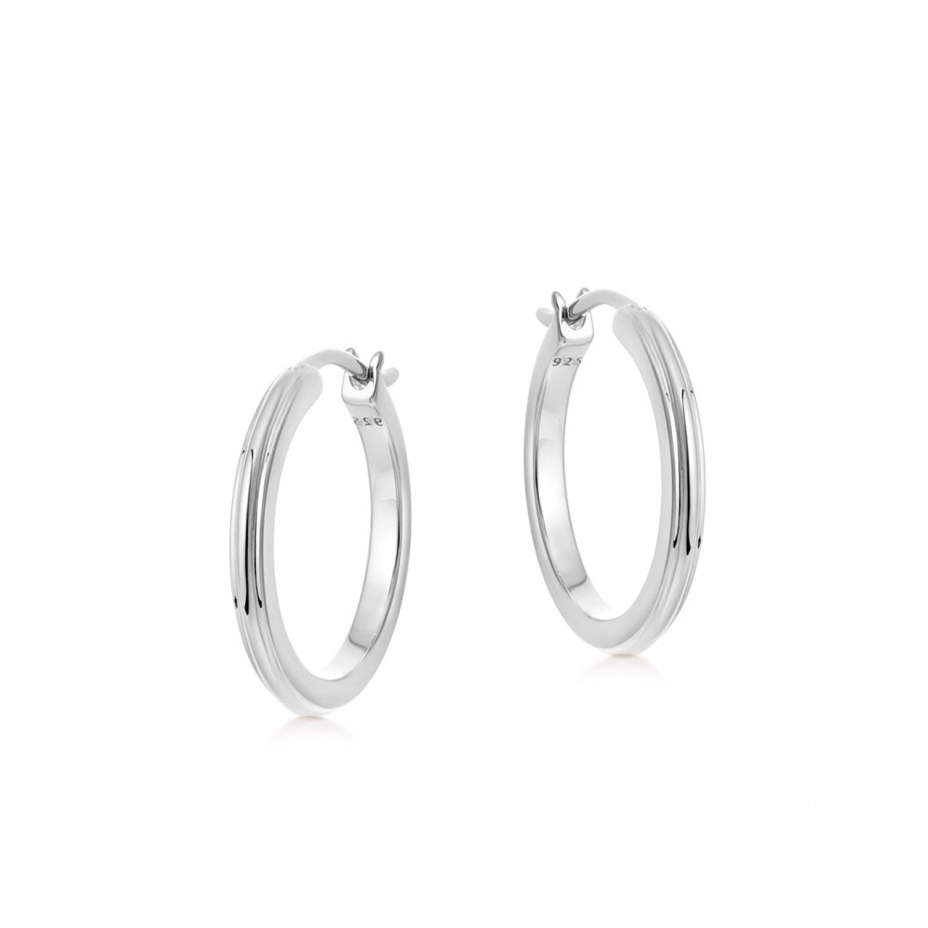Landou Jewelry 925 Sterling Silver High Polish Large Hoop Earring for Women