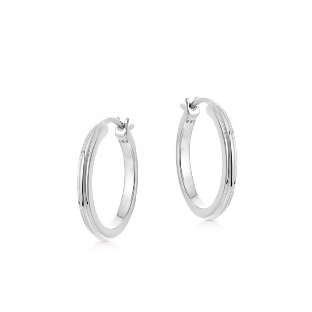 Landou Jewelry 925 Sterling Silver High Polish Large Hoop Earring for Women
