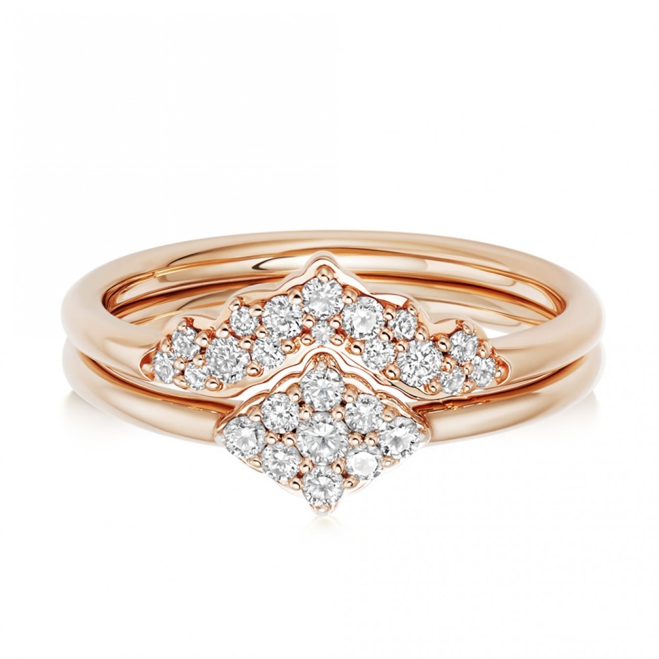 Landou Jewelry 925 Sterling Silver Cubic Zirconia Setting Cluster Ring for Women