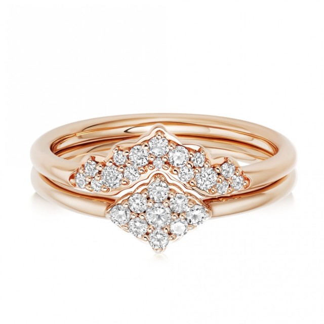 Landou Jewelry 925 Sterling Silver Cubic Zirconia Setting Cluster Ring for Women