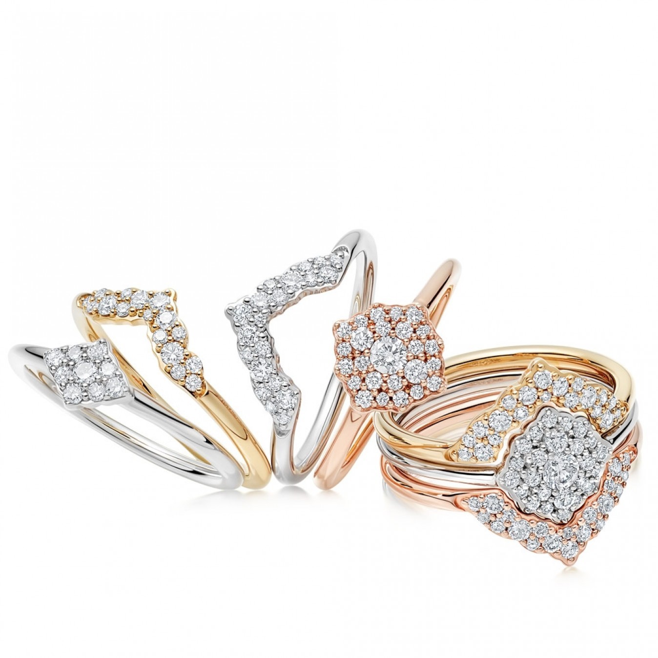 Landou Jewelry 925 Sterling Silver Cubic Zirconia CZ Setting Ring for Women for Teen