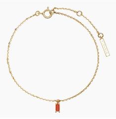 Landou Jewelry 14K Gold Plated Baguette Cubic Zirconia Solitaire Bracelet 925 Sterling Silver