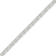 Landou Jewelry 925 Sterling Silver Rose-cut Cubic Zirconia Tennis Bracelet