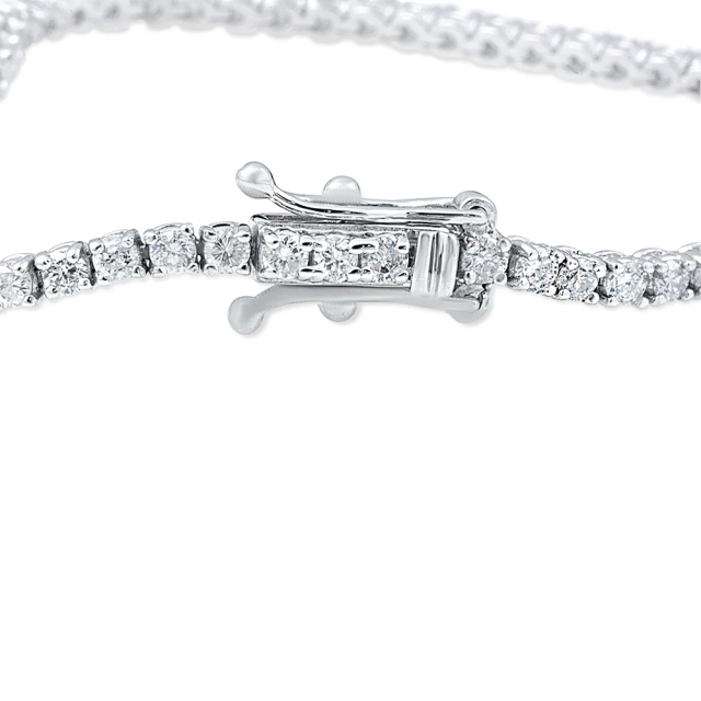 Landou Jewelry 925 Sterling Silver Flexible Cubic Zirconia Tennis Bracelet for Women