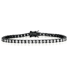 Landou Jewelry 925 Sterling Silver Cubic Zirconia Tennis Bracelet for Women