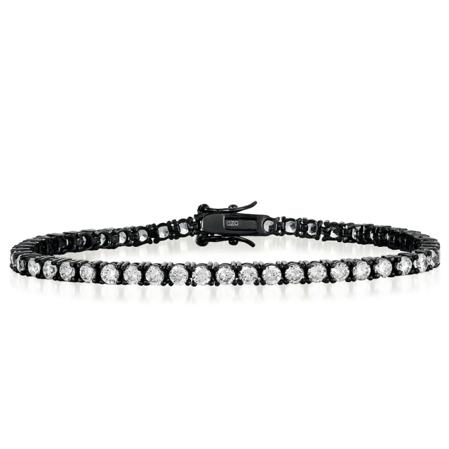 Landou Jewelry 925 Sterling Silver Cubic Zirconia Tennis Bracelet for Women