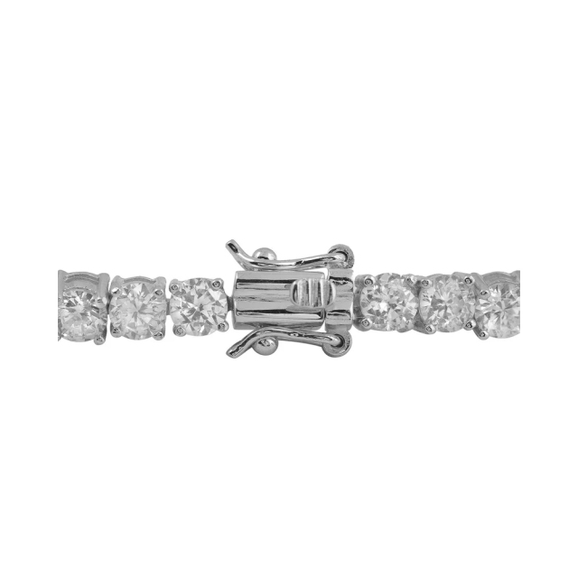 Landou Jewelry 925 Sterling Silver Classic Cubic Zirconia Link Tennis Bracelet for Women for Teen