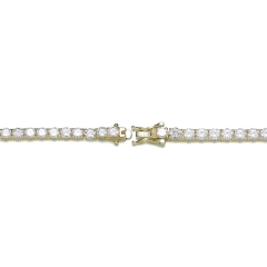 Landou Jewelry 925 Sterling Silver Classic Cubic Zirconia Link Tennis Bracelet for Women for Teen