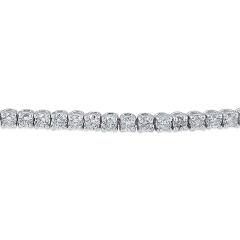 Landou Jewelry 925 Sterling Silver Flexible Cubic Zirconia Tennis Bracelet for Women