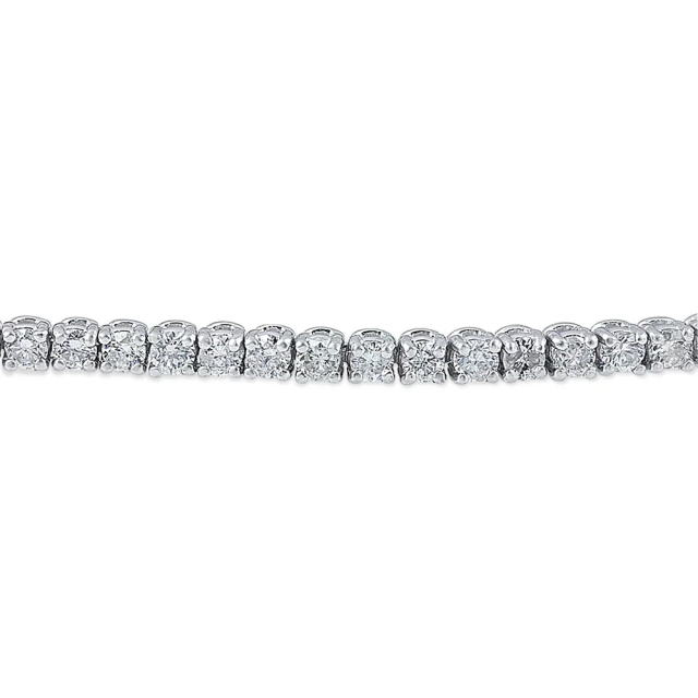 Landou Jewelry 925 Sterling Silver Flexible Cubic Zirconia Tennis Bracelet for Women