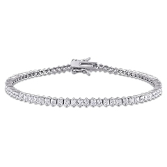 Landou Jewelry 925 Sterling Silver Cubic Zirconia Tennis Bracelet