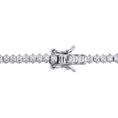 Landou Jewelry 925 Sterling Silver Cubic Zirconia Tennis Bracelet