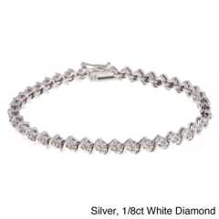Landou Jewelry 925 Sterling Silver White, Black, or Champagne Cubic Zirconia Tennis Bracelet