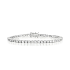 Landou Jewelry 925 Sterling Silver Cubic Zirconia Tennis Bracelet for Women