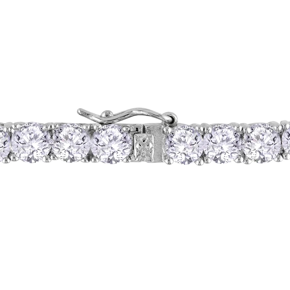 Landou Jewelry 925 Sterling Silver Classic Cubic Zirconia Link Tennis Bracelet for Women for Teen