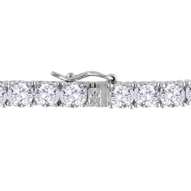 Landou Jewelry 925 Sterling Silver Classic Cubic Zirconia Link Tennis Bracelet for Women for Teen
