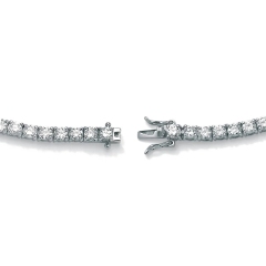 Landou Jewelry Sterling Silver Cubic Zirconia Rhodium Plated Tennis Bracelet for Women