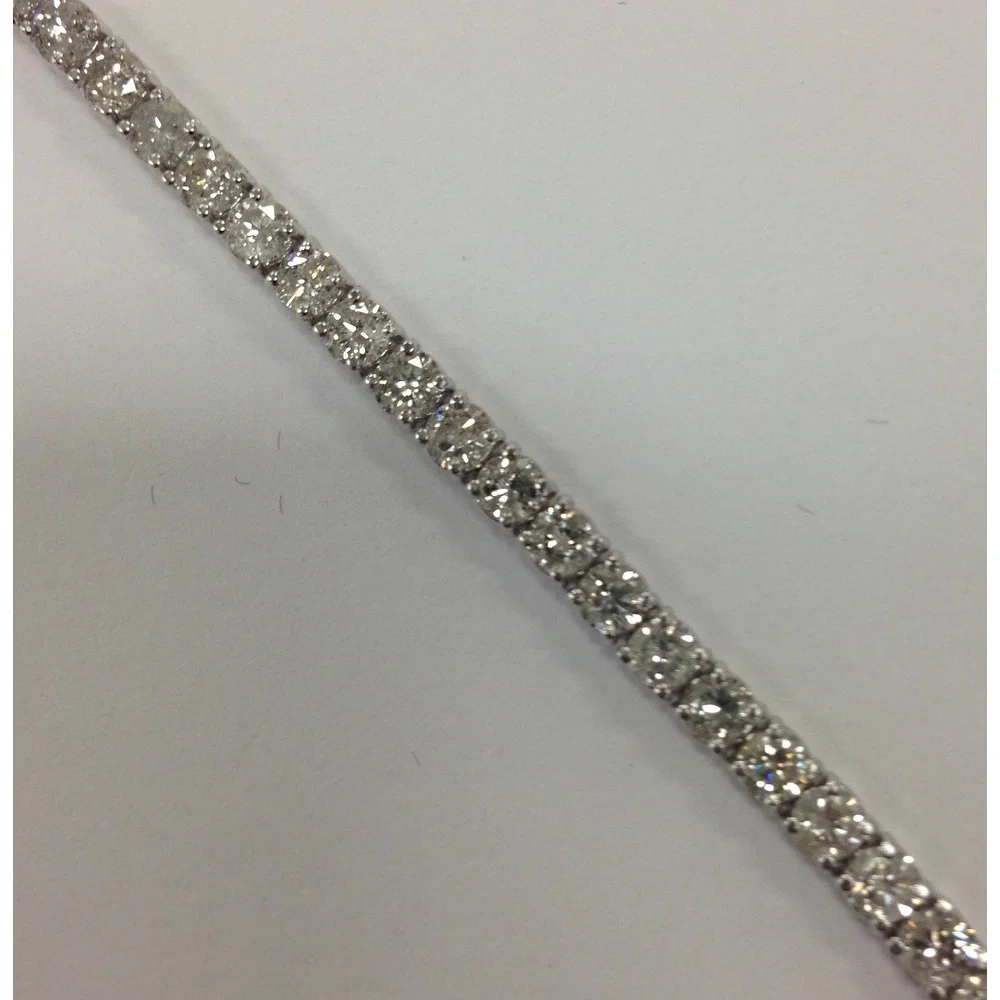 Landou Jewelry 925 Sterling Silver Cubic Zirconia Tennis Bracelet Rhodium Plated