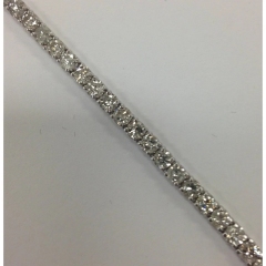 Landou Jewelry 925 Sterling Silver Cubic Zirconia Tennis Bracelet Rhodium Plated