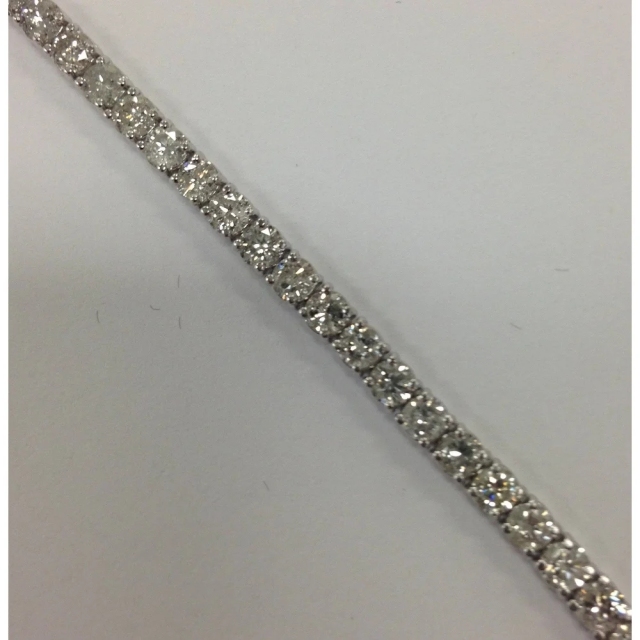 Landou Jewelry 925 Sterling Silver Cubic Zirconia Tennis Bracelet Rhodium Plated