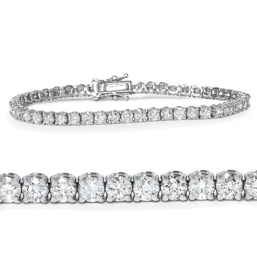 Landou Jewelry 925 Sterling Silver Cubic Zirconia 7-inch Tennis Bracelet