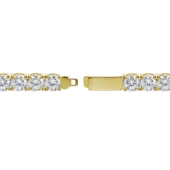 Landou Jewelry Sterling Silver Cubic Zirconia 5mm Round-cut Tennis Bracelet