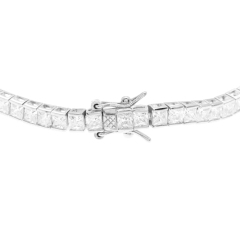 Landou Jewelry 925 Sterling Silver Cubic Zirconia Tennis Bracelet 7.5" Long x 5.75mm Wide