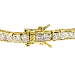 Landou Jewelry 925 Sterling Silver Cubic Zirconia Tennis Bracelet 7.5" Long x 5.75mm Wide