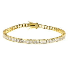 Landou Jewelry 925 Sterling Silver Cubic Zirconia Tennis Bracelet 7.5" Long x 5.75mm Wide