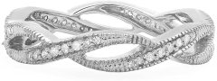 Landou Jewelry Sterling Silver White Cubic Zirconia Ladies Eternity Band Stackable Ring