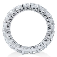 Landou Jewelry Sterling Silver White Cubic Zirconia Eternity Wedding Ring