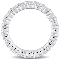 Landou Jewelry Sterling Silver Cubic Zirconia Created Moissanite Full Eternity Band Ring
