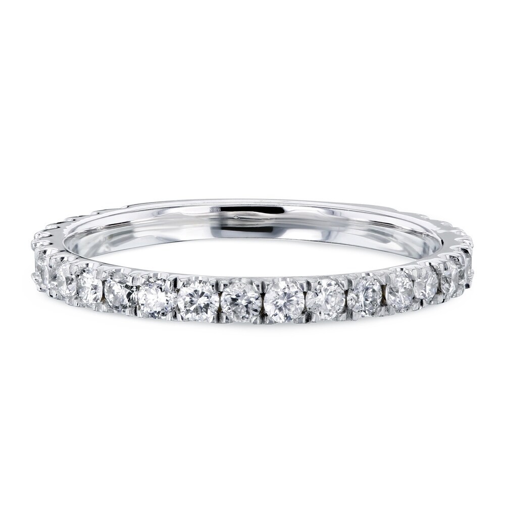 Landou Jewelry Sterling Silver Cubic Zirconia 3-Quarter Eternity Wedding Band Ring