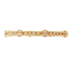 Landou Jewelry Sterling Silver Cubic Zirconia Stackable Eternity Band Ring
